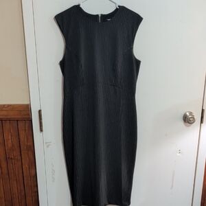 Express Black Textured Midi Dress